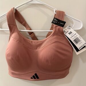 Adidas Women's high support Sports Bra - medium warm clay color